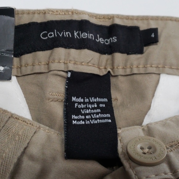 Vintage Calvin Klein Jean's Khaki Shorts Sz 4 NWT - Picture 4 of 8